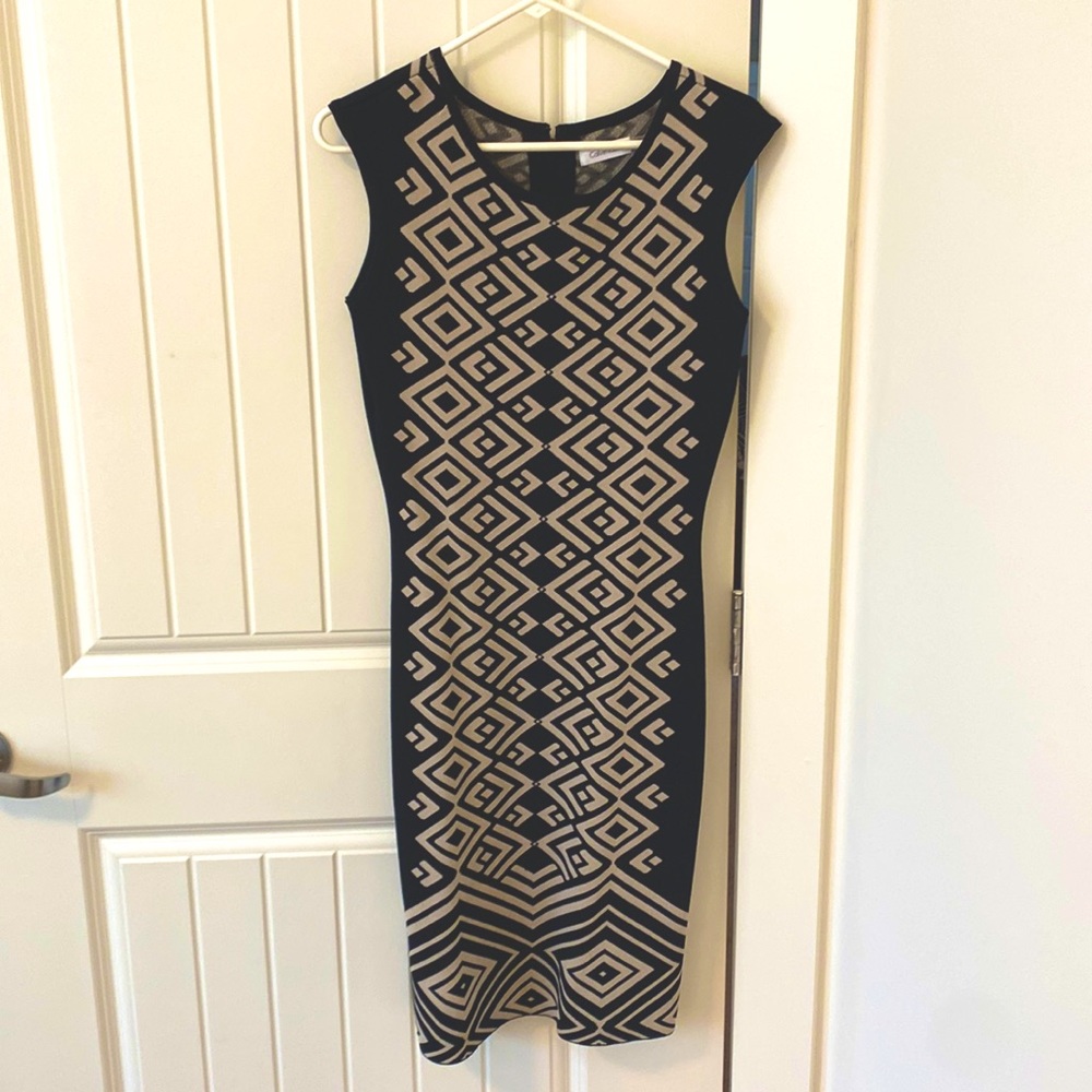 Calvin Klein Dress Black and Tan Size S